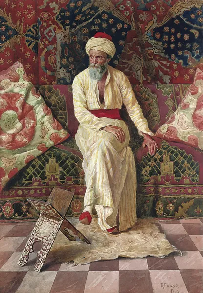 A pensive elder av Rudolf Ernst
