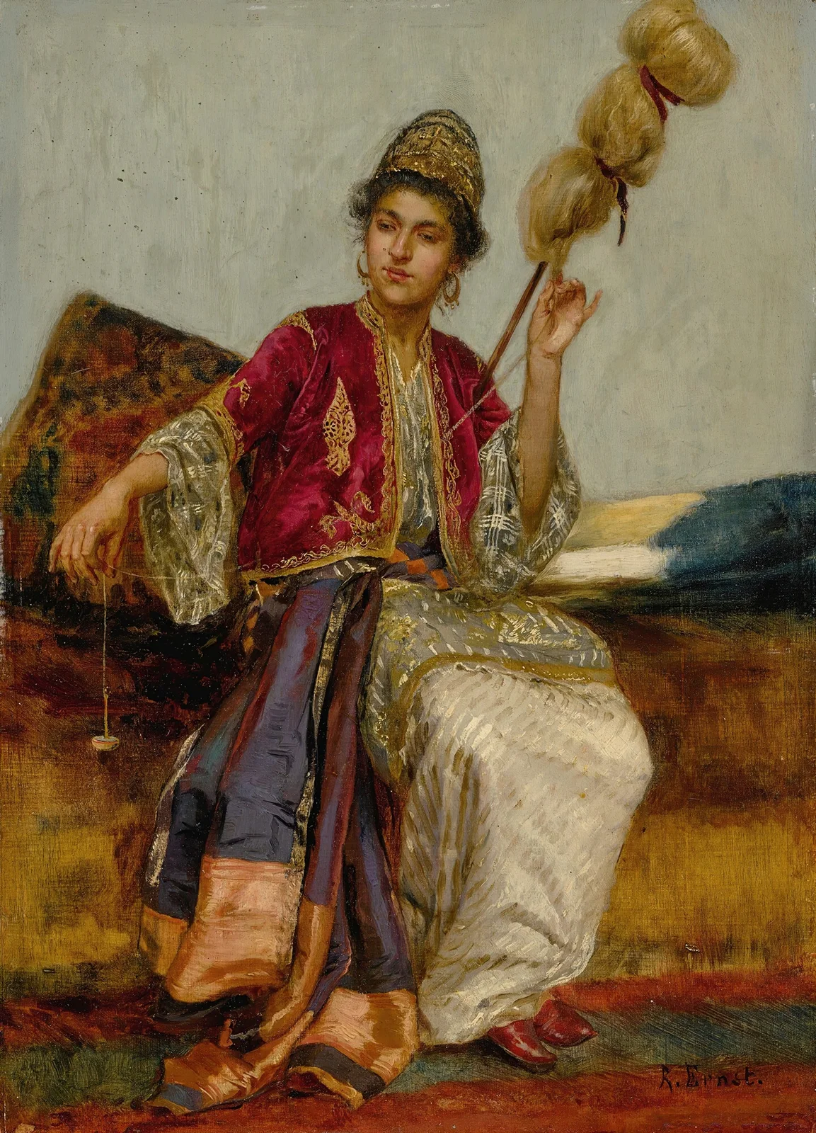La Fileuse av Rudolf Ernst