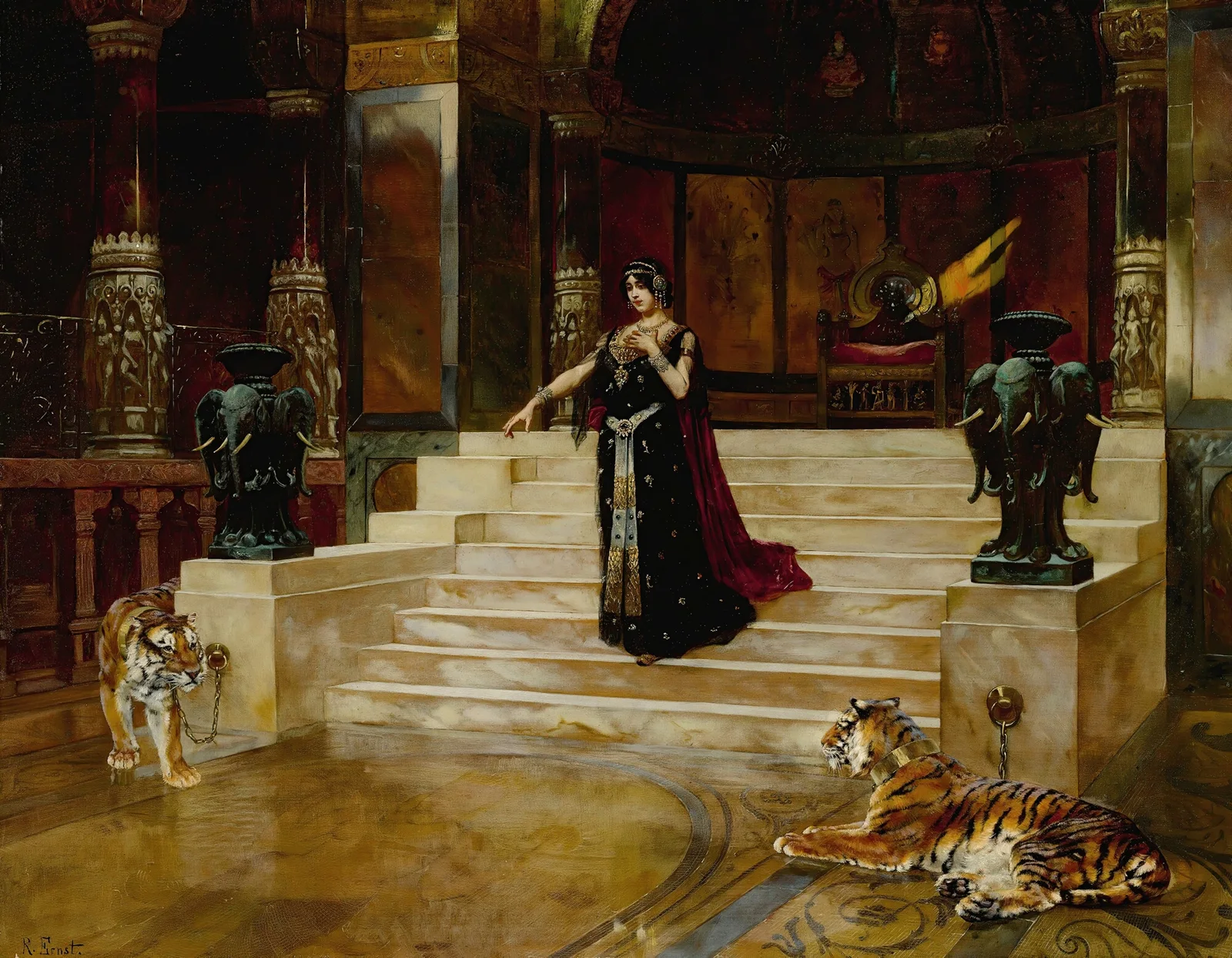 Salomé and the tigers av Rudolf Ernst