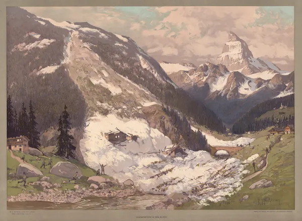 Deutsches Land – Lawinensturz in den Alpen av Rudolf Hellgrewe
