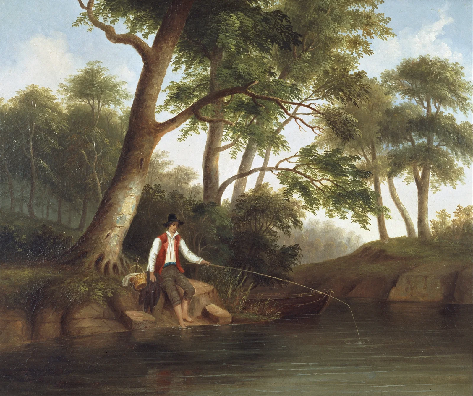 Man Fishing av Robert S. Duncanson