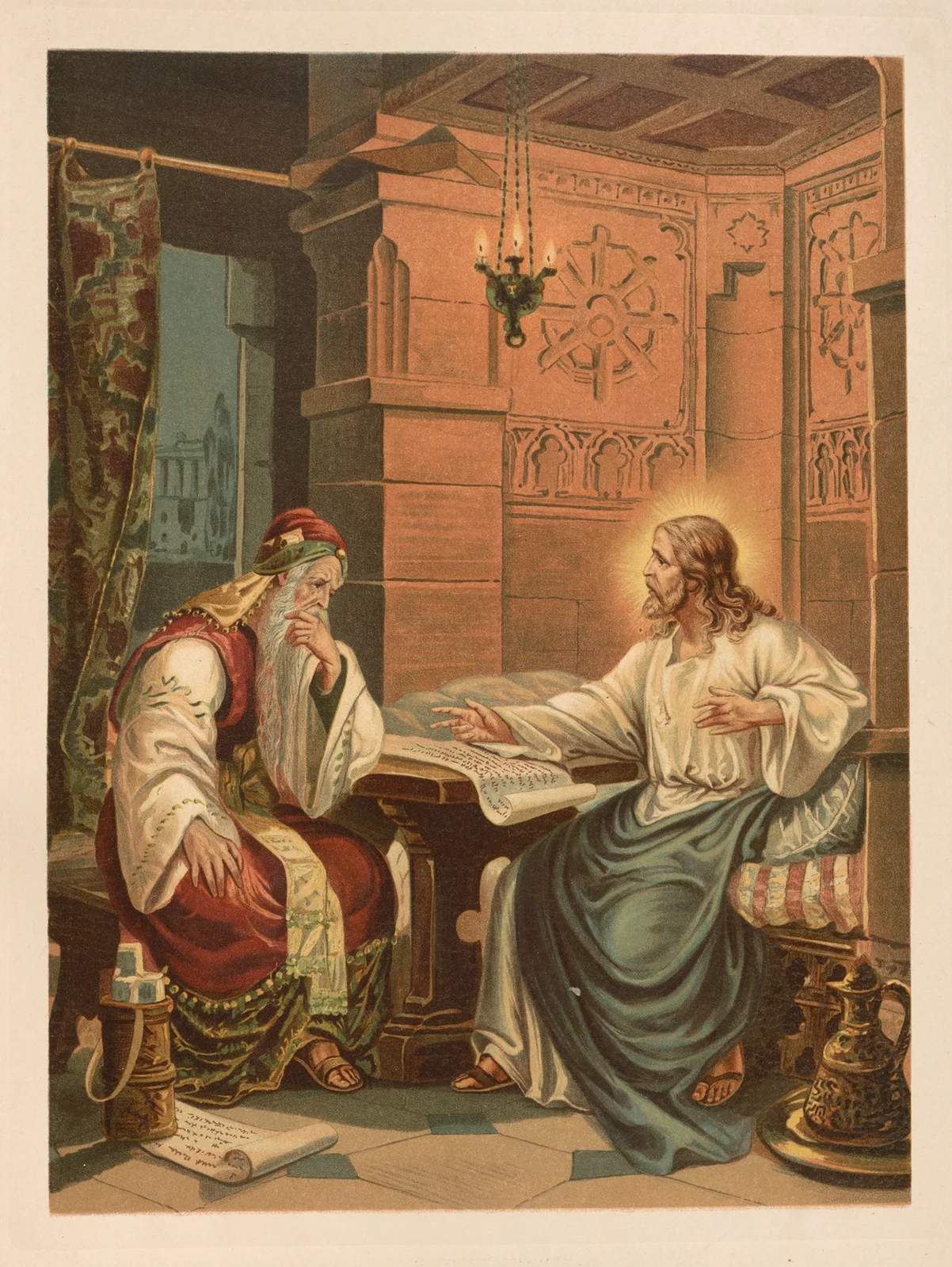 Christ’s conversation with Nicodemus av Jan Ladislaw Sýkora