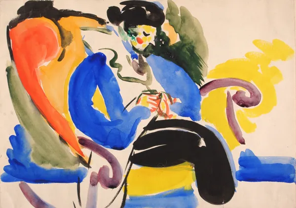 Calligraphic #2 Woman on Chair av Henry Lyman Saÿen