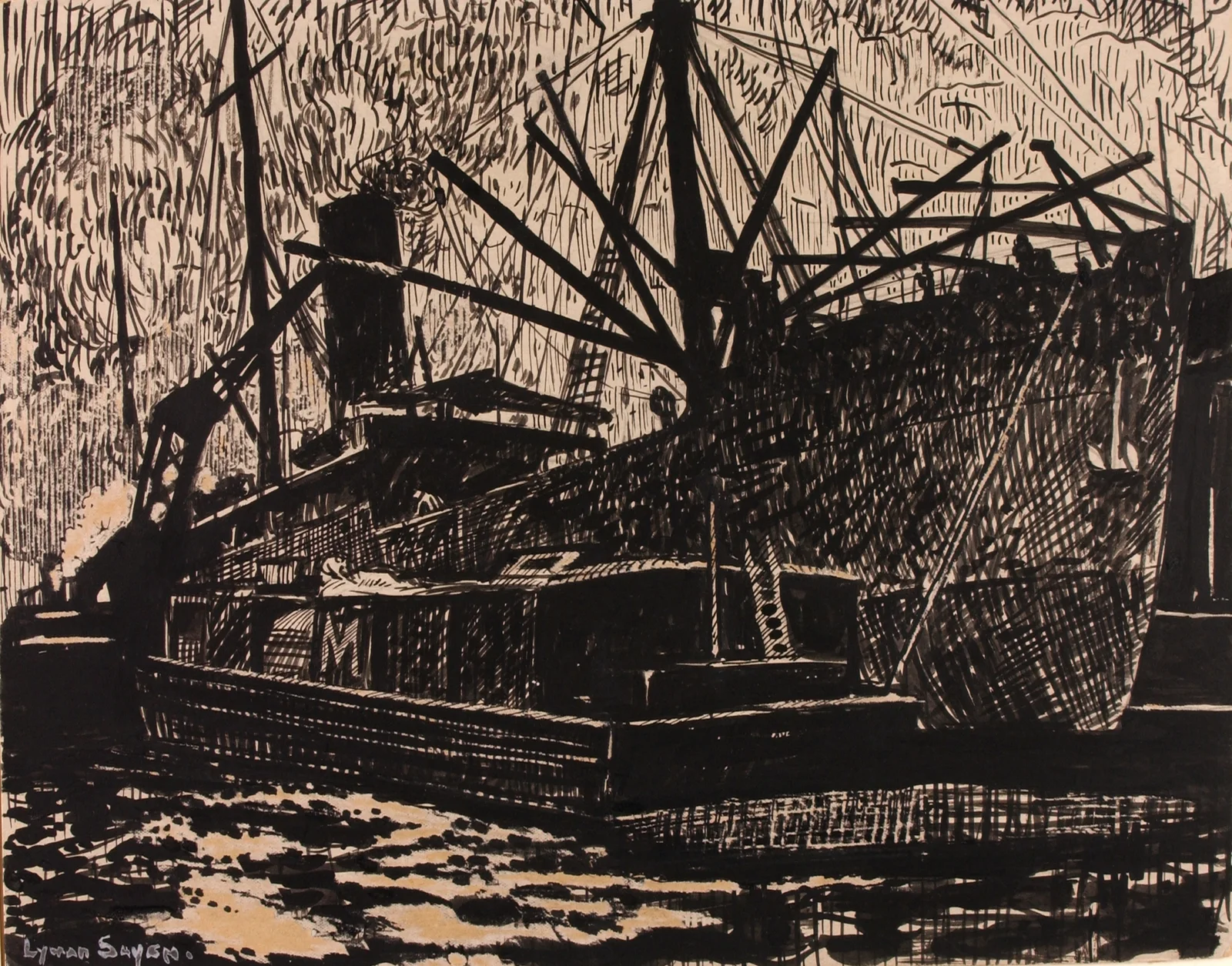 Liner and Tug av Henry Lyman Saÿen