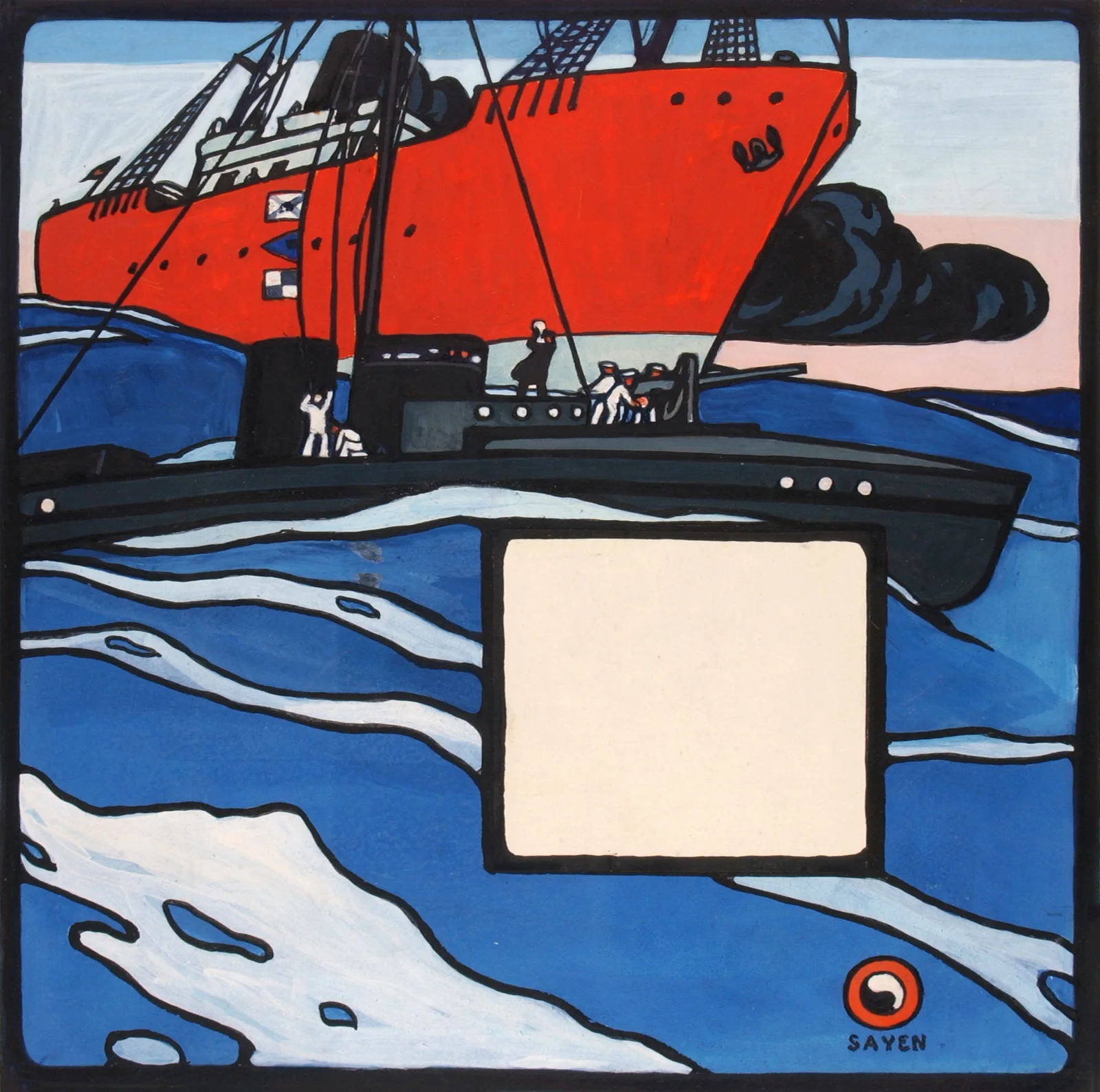 Untitled (Naval Action) av Henry Lyman Saÿen