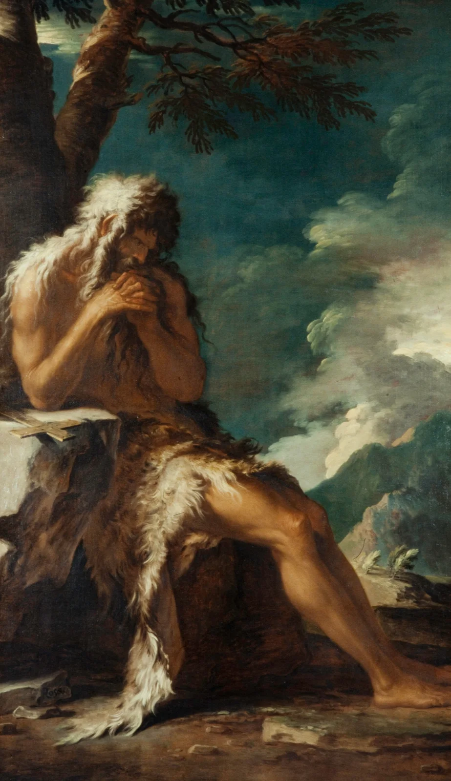 Saint Humphrey (Onuphrius) av Salvator Rosa