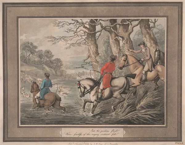 ‘Into the perilous flood’ av Samuel Howitt