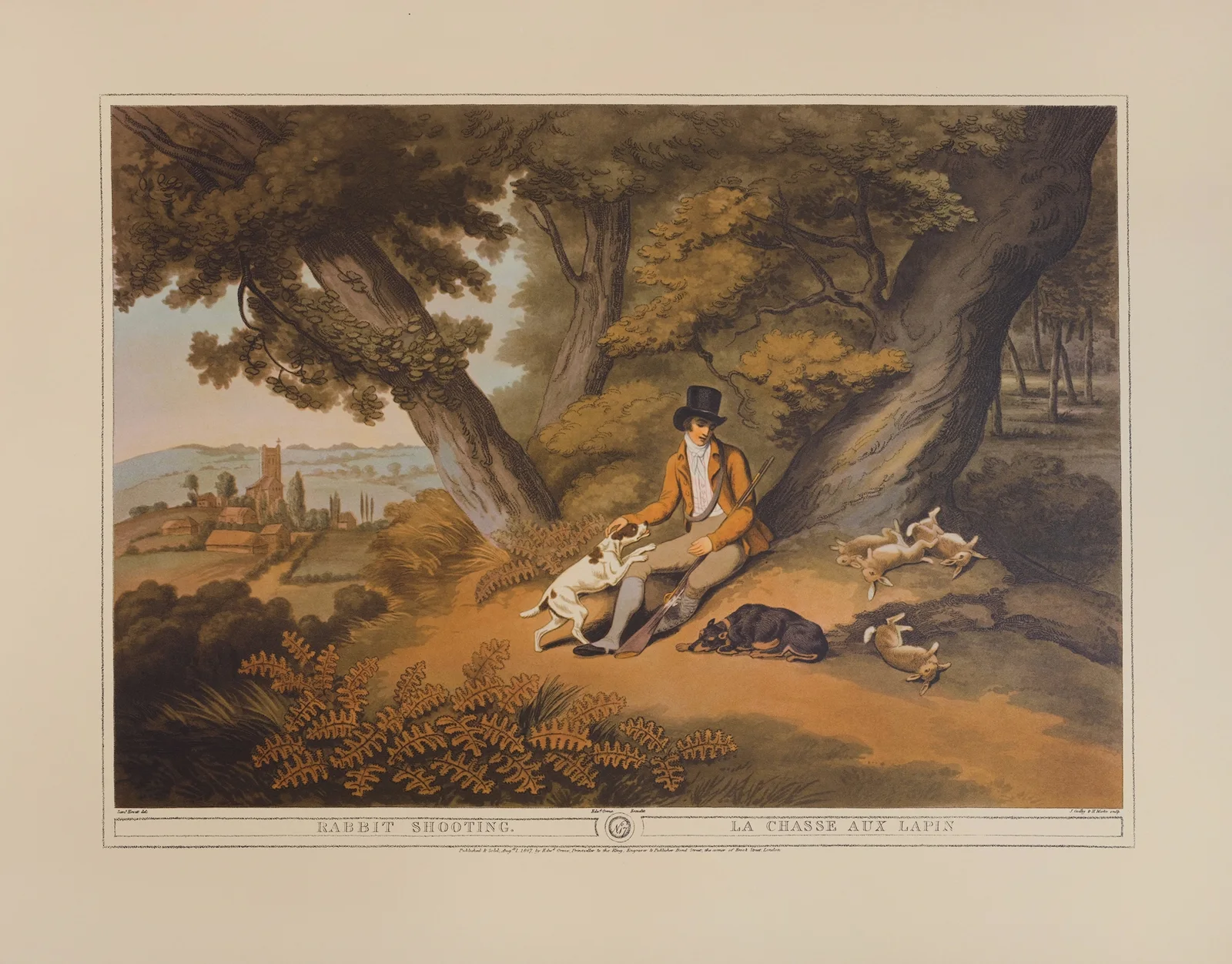 Rabbit Shooting (19th century) av Samuel Howitt