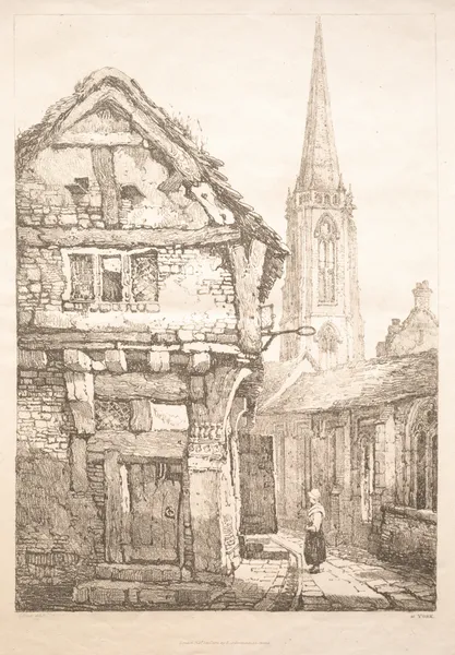 At York, Street beside Cloister Wall av Samuel Prout