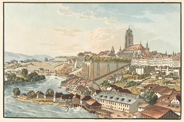 Berne, dépuis la Route de Thoune av Jakob Samuel Weibel