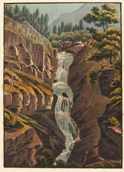 Chute de l’aar Sur le grimsel av Jakob Samuel Weibel