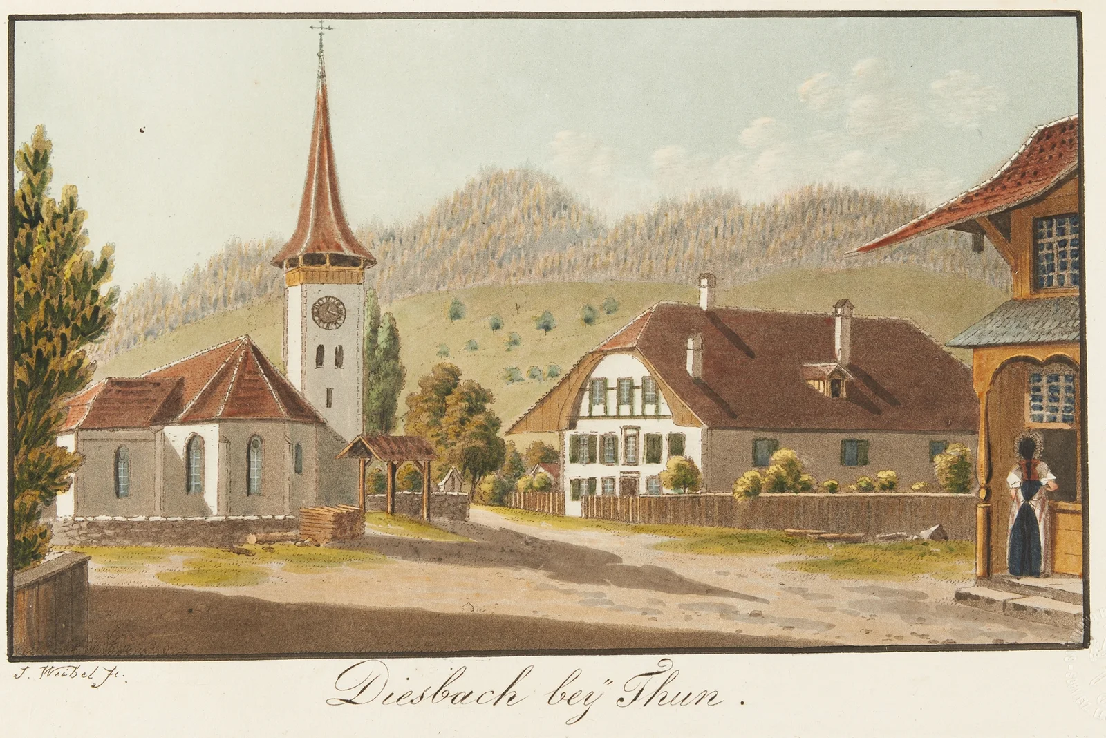 Diesbach bey Thun – nr 2 av Jakob Samuel Weibel