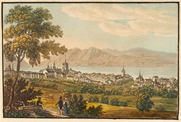 Lausanne Ville capitale du Canton de Vaud av Jakob Samuel Weibel