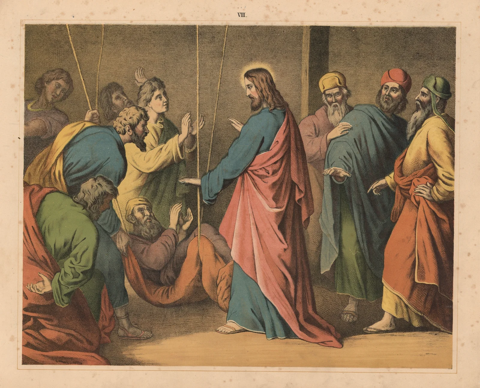 Jesus heals the crippled man av Sandberg