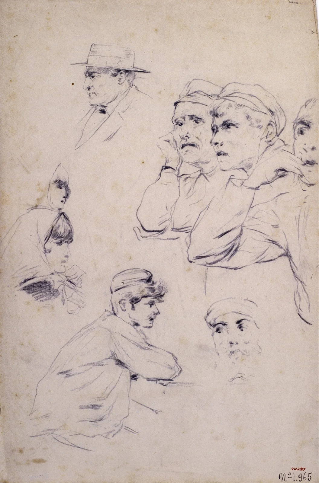 Figures Study av Santiago Rusiñol