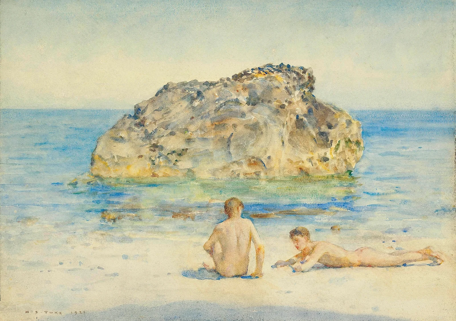The Sunbathers av Henry Scott Tuke