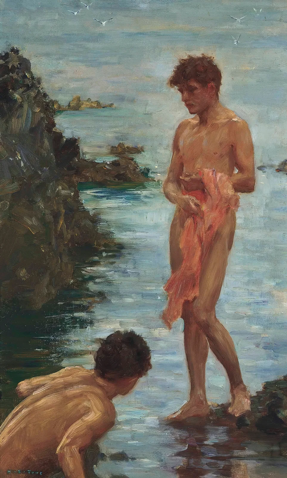 Variant on A Bathing Group av Henry Scott Tuke