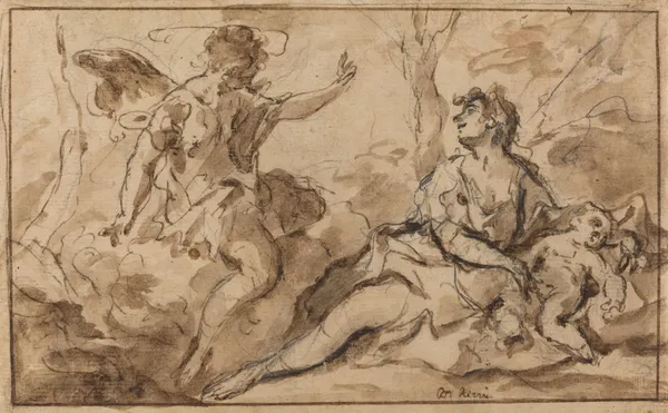 The Angel Appearing to Hagar and Ishmael av Sebastiano Ricci