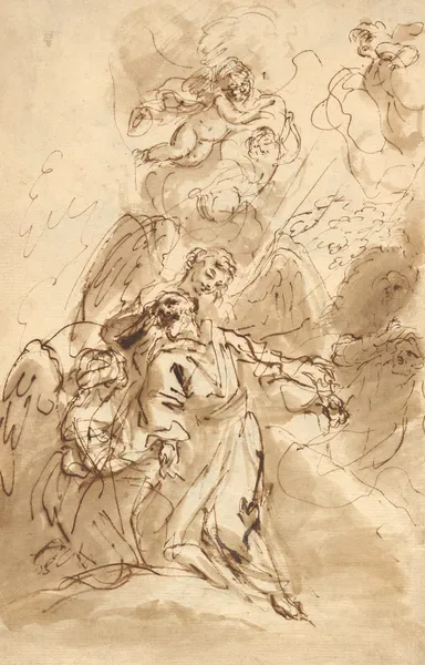 The Ecstasy of Saint Francis (recto) av Sebastiano Ricci