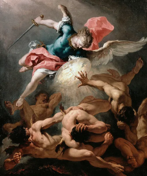 The Fall of the Rebel Angels av Sebastiano Ricci