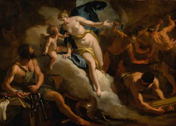 Venus In The Forge Of Vulcan av Sebastiano Ricci