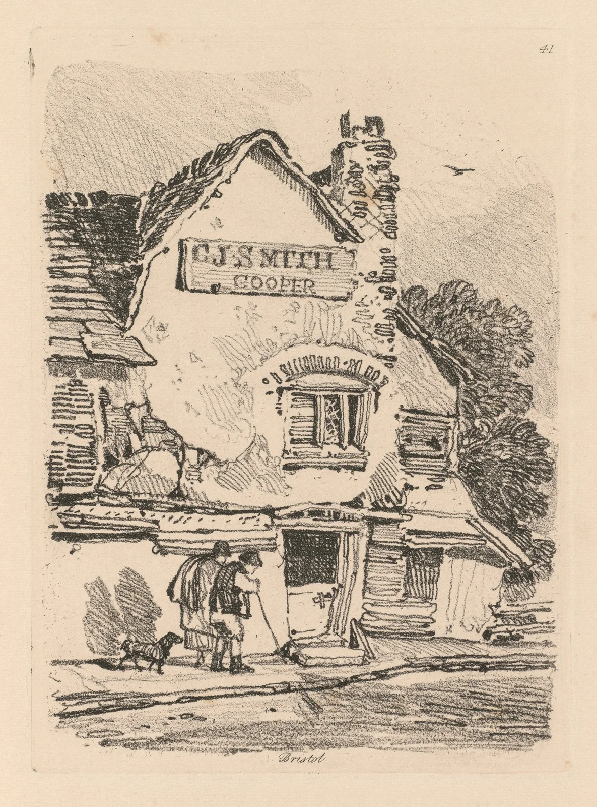 House at Bristol av John Sell Cotman