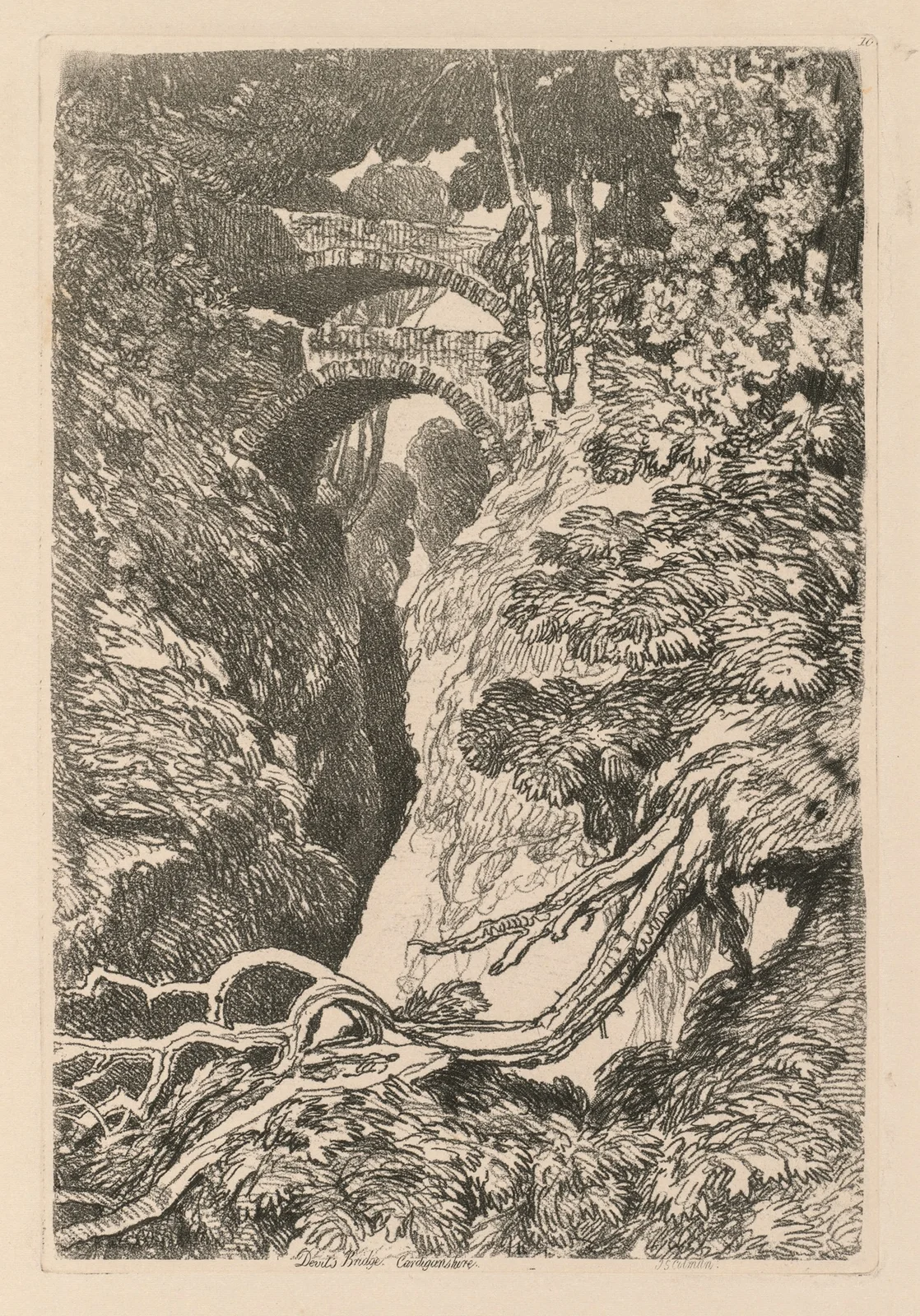 The Devil’s Bridge, Cardinganshire av John Sell Cotman