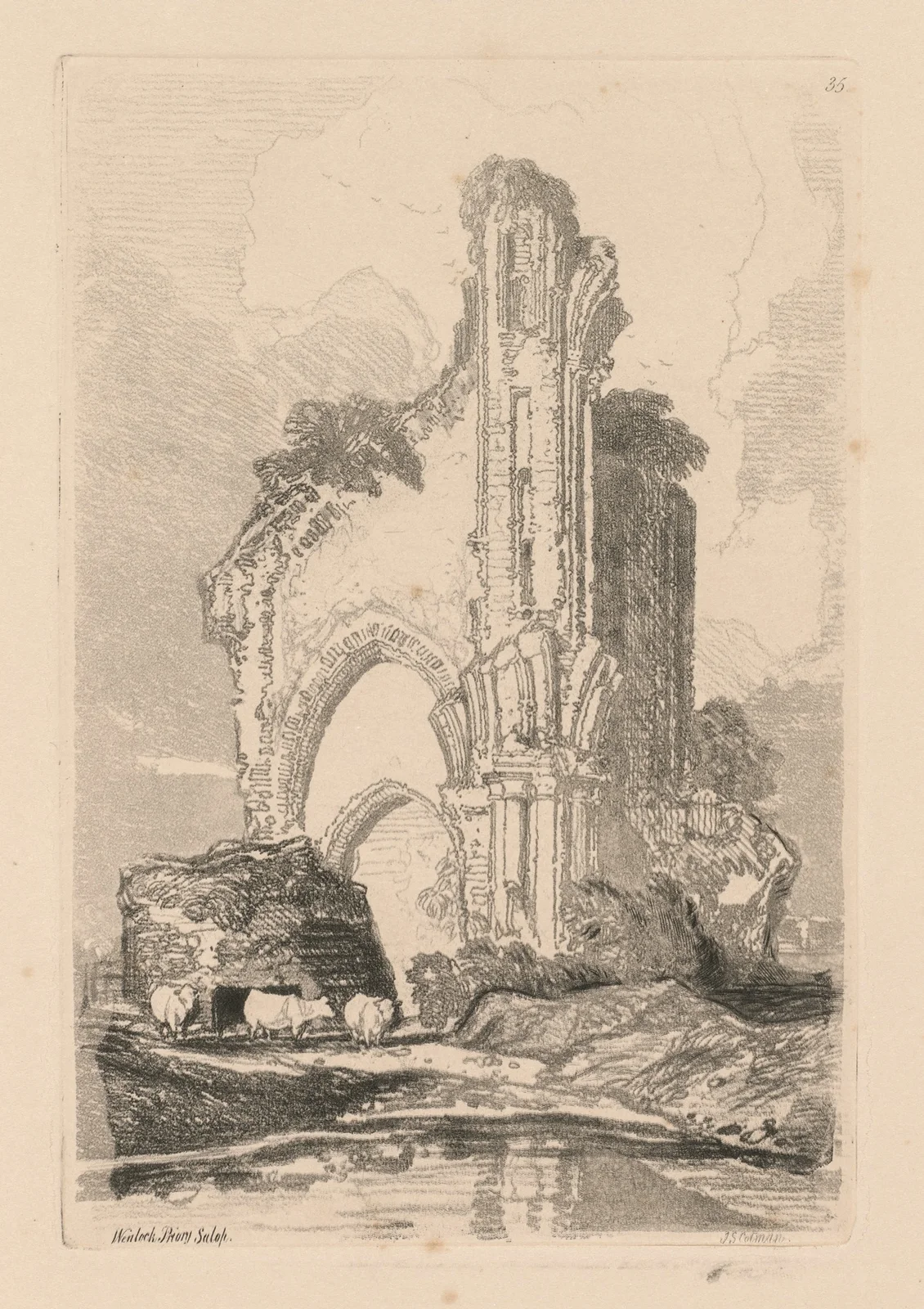 Wenlock Priory, Salop av John Sell Cotman