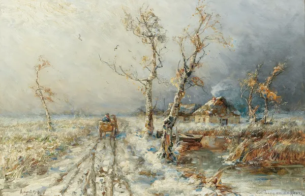 A Storm in a Snow Landscape, 1913 – nr 2 av Julius Sergius Klever