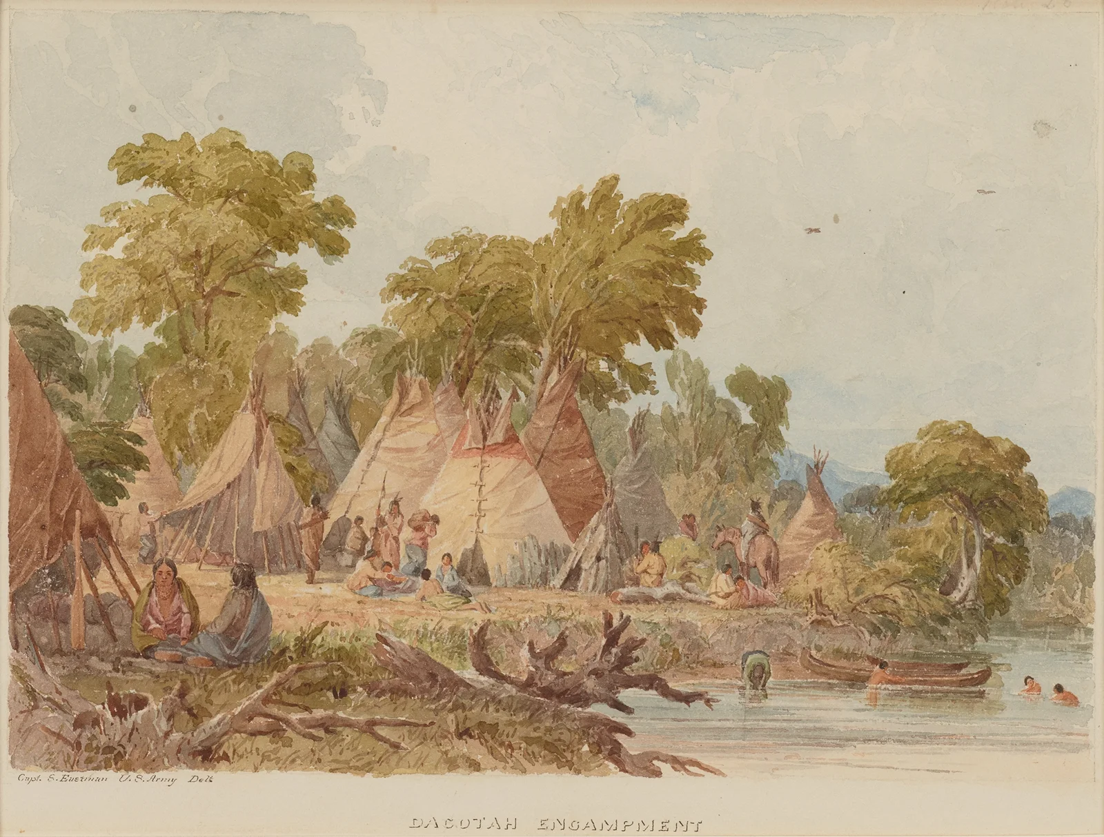 Dacotah Encampment av Seth Eastman