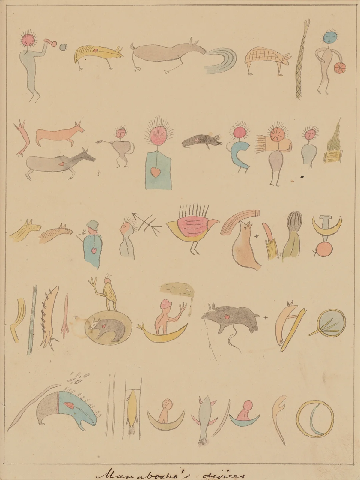 Manabosho’s Devices, 1849 – nr 3 av Seth Eastman