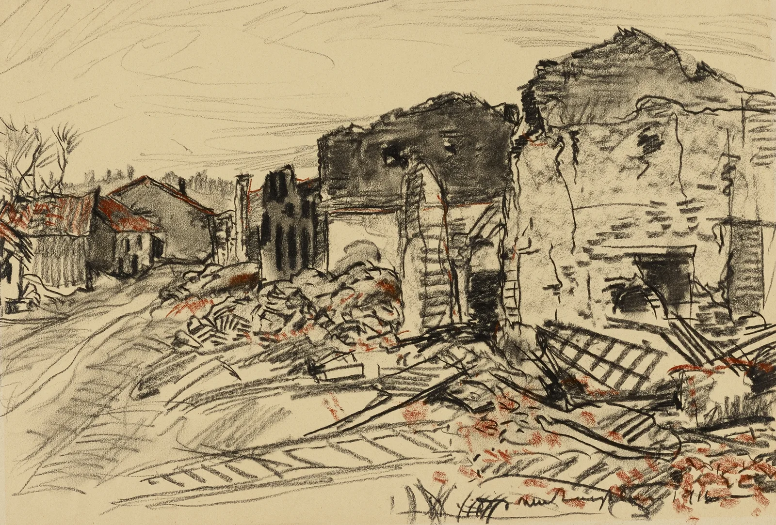 Destroyed Village, War Front av Donald Shaw MacLaughlan