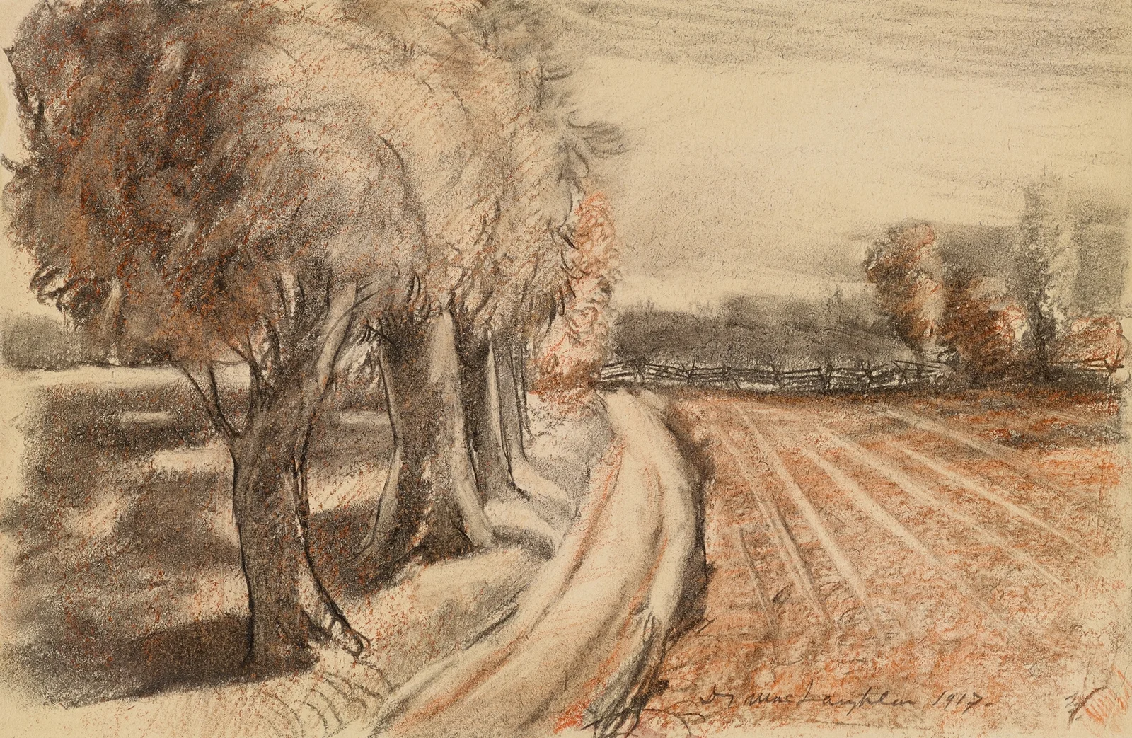 Landscape with Willow Trees av Donald Shaw MacLaughlan