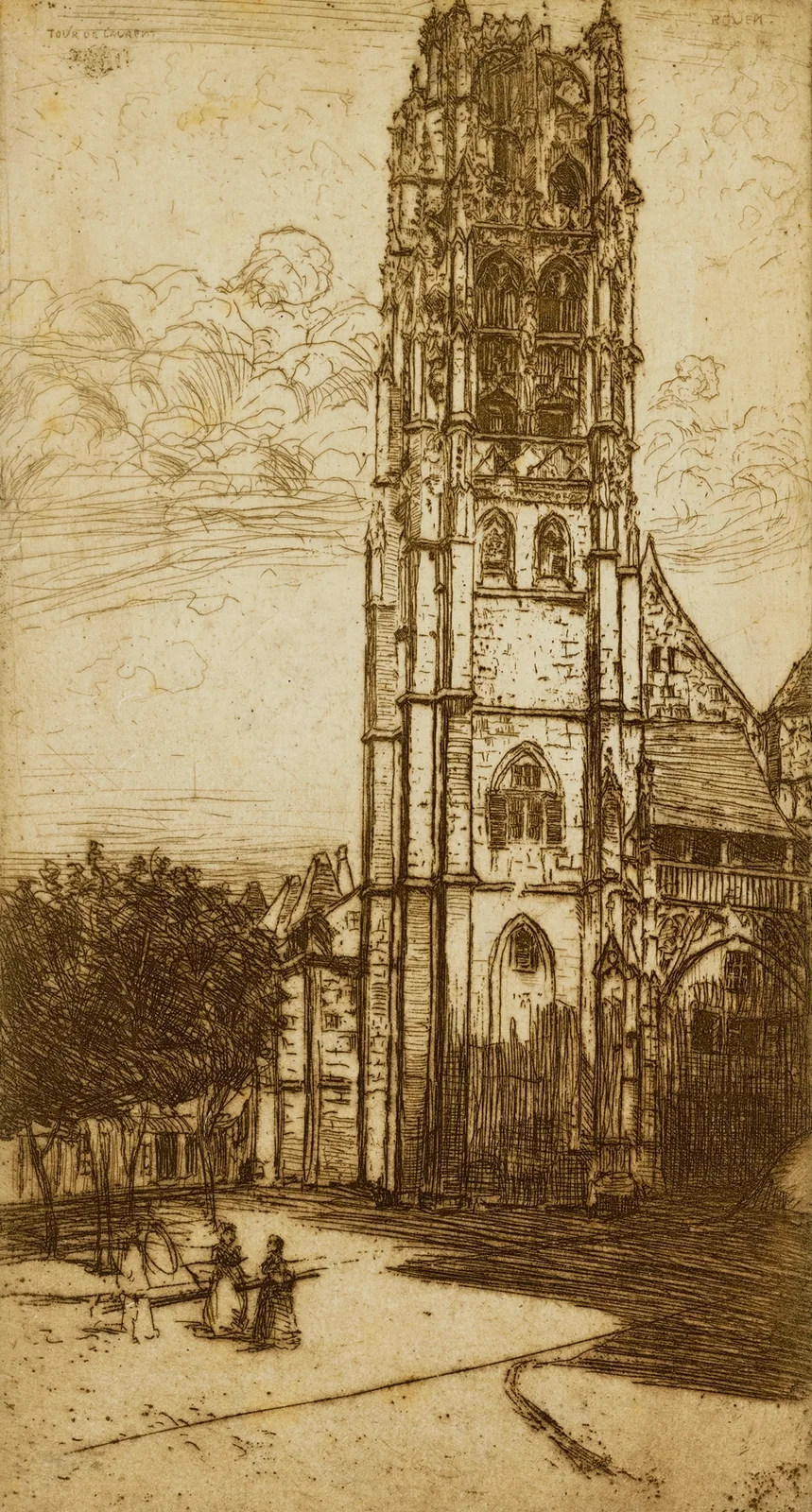 Tour St. Laurent, Rouen av Donald Shaw MacLaughlan