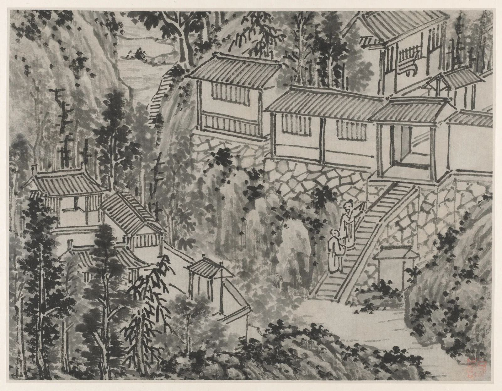 The Pine Retreat av Shen Zhou