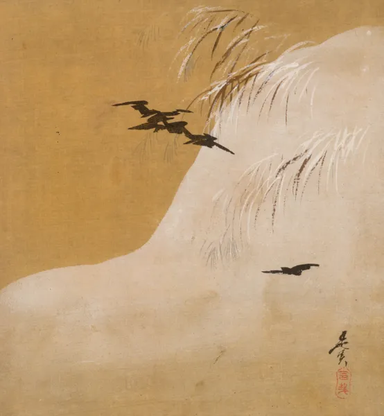 Birds in Snow av Shibata Zeshin