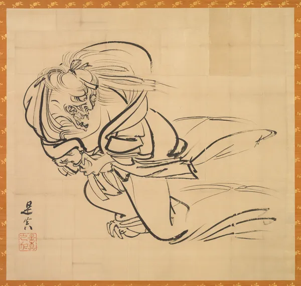 Sketch of Ibaraki-dōji av Shibata Zeshin