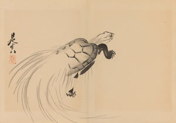 Zeshin iboku tairyūkyo gafu, Pl.12 av Shibata Zeshin