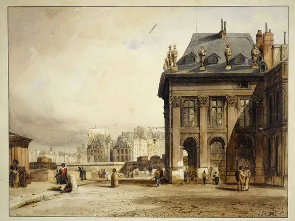 L’Institut; l’aile gauche avec le portique av Thomas Shotter Boys