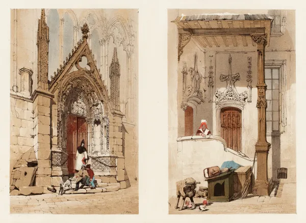 Porte Rouge, Notre-Dame, Paris et rue des Marmousets, Paris av Thomas Shotter Boys