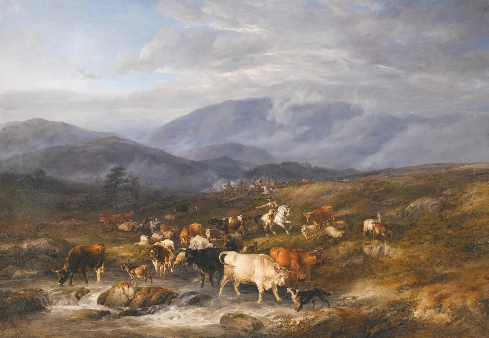 An Intercepted Raid, Ettrick Shepherd av Thomas Sidney Cooper