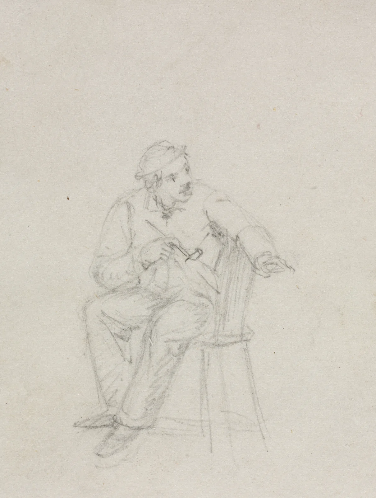 Man Smoking a Pipe – nr 1 av William Sidney Mount