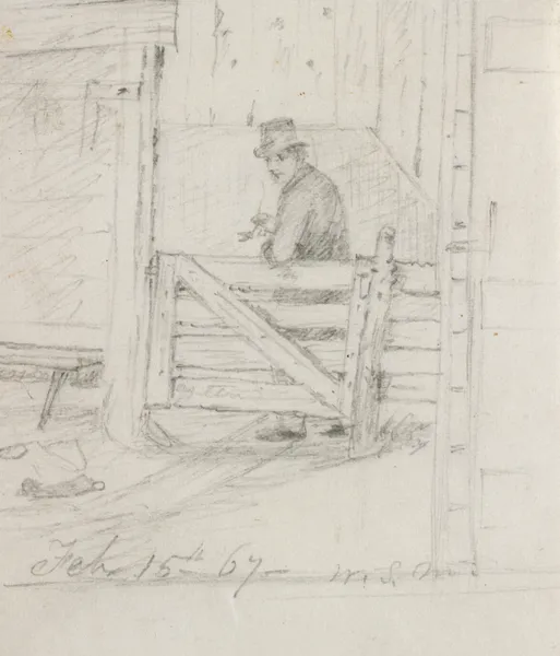 Resting on the Fence av William Sidney Mount