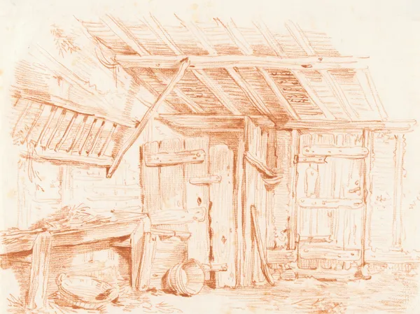 Vue d’intérieur d’une ferme av Sigmund Freudenberger