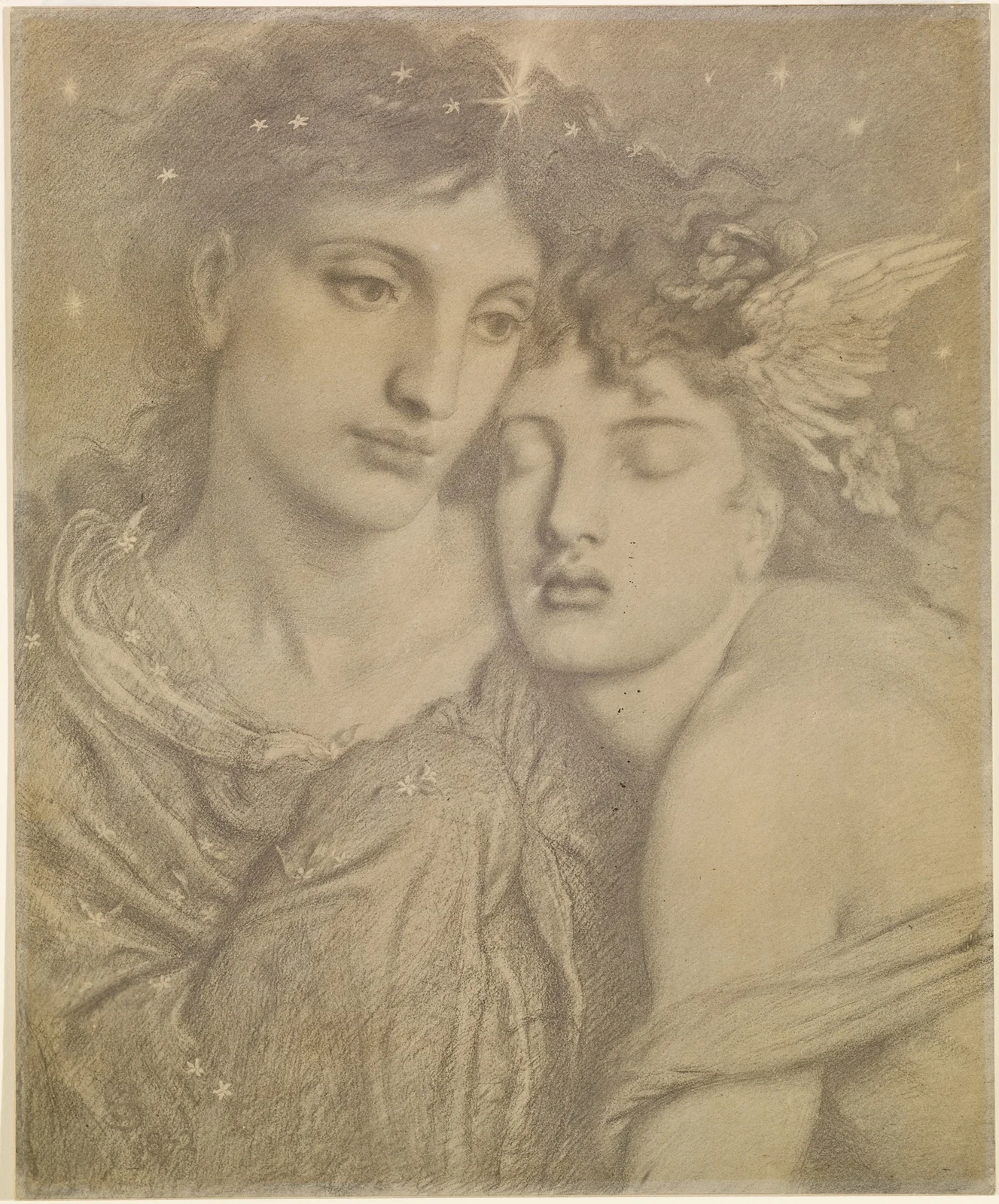 Night and Sleep, 1872 av Simeon Solomon