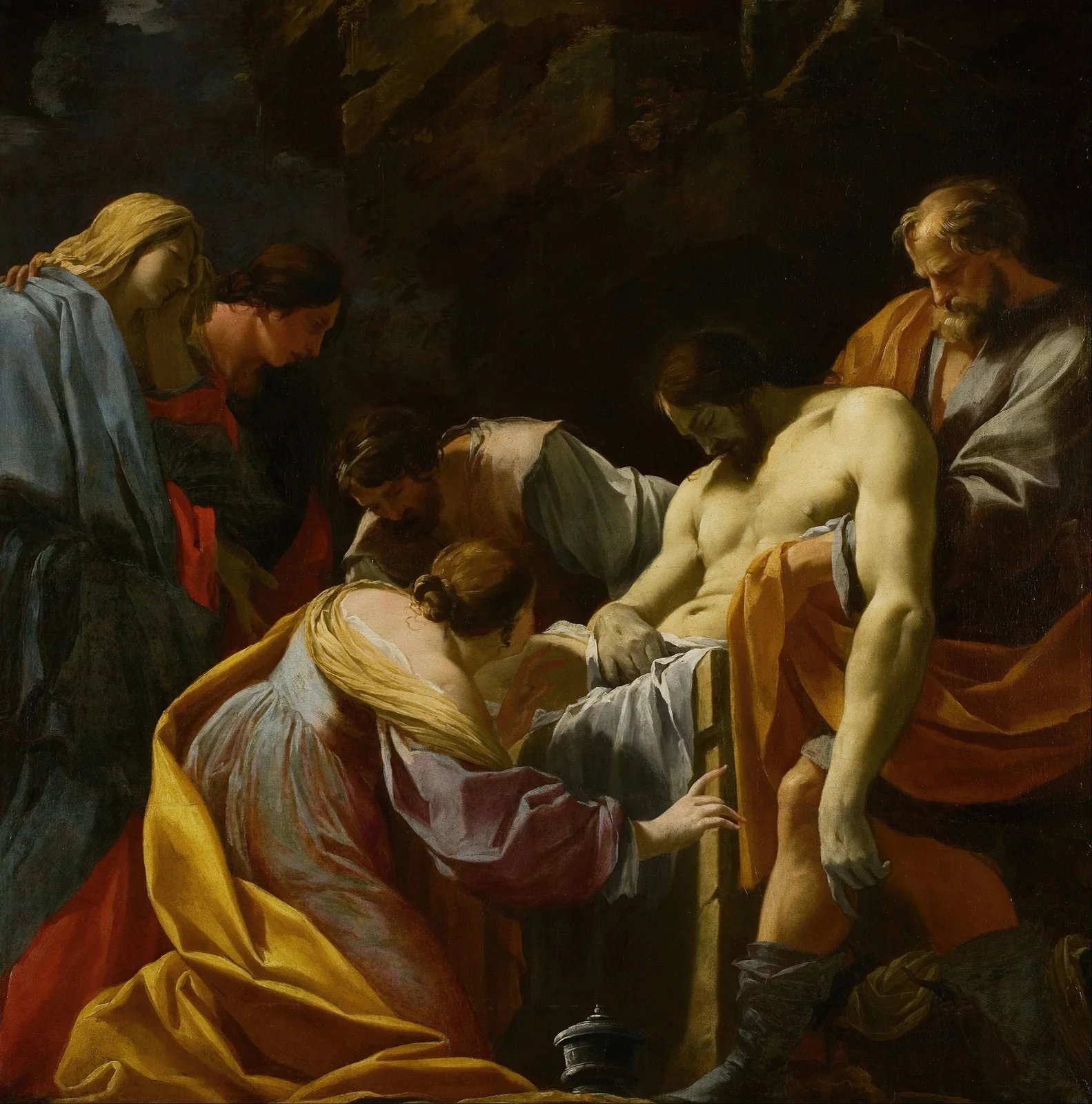 The Entombment av Simon Vouet
