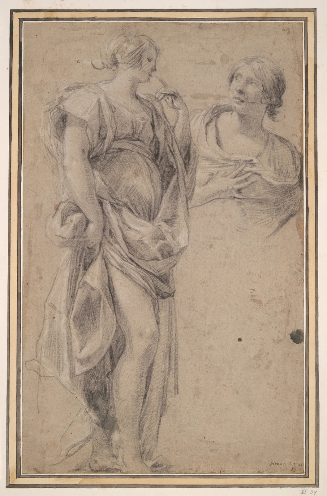 Two women av Simon Vouet
