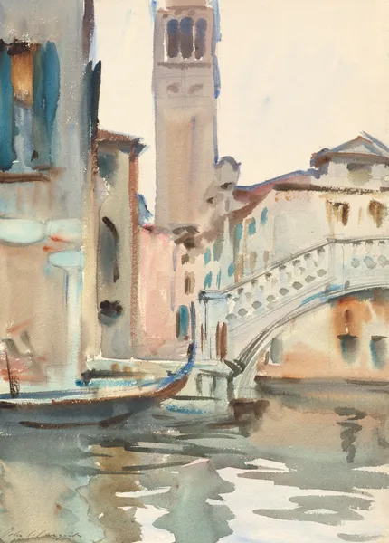 A Bridge and Campanile, Venice av John Singer Sargent