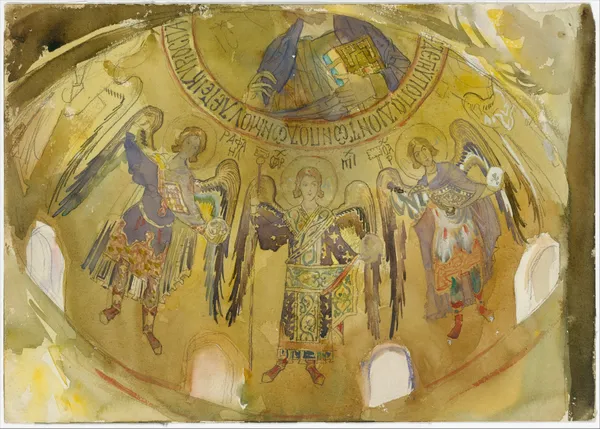 Angels, Mosaic, Palatine Chapel, Palermo av John Singer Sargent