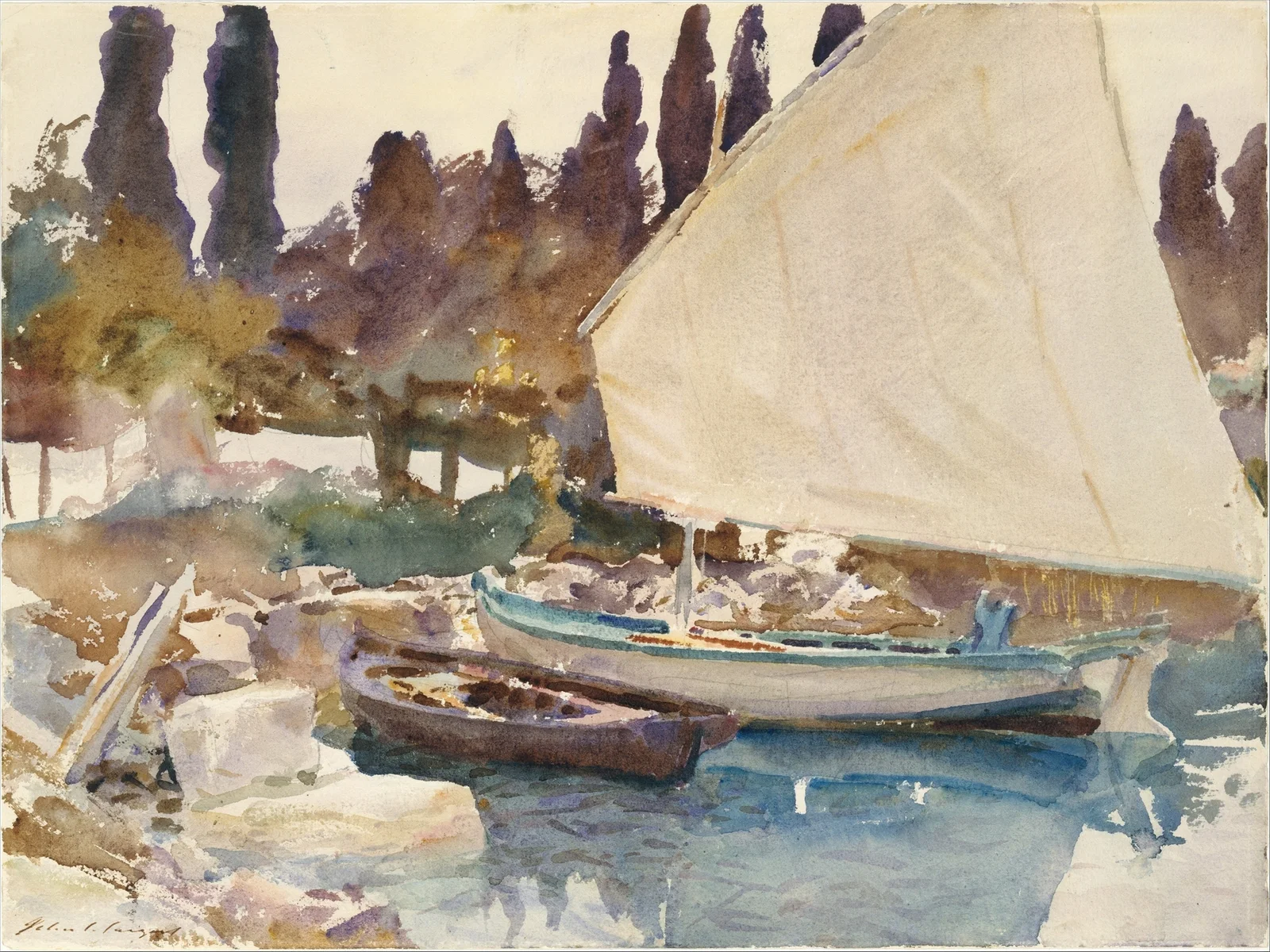 Boats av John Singer Sargent